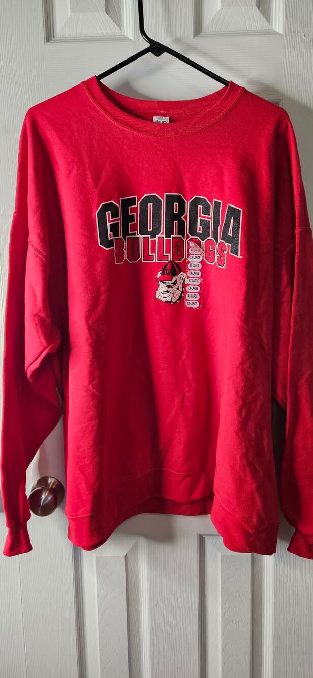 Georgia Bulldogs Crew Neck Sweat Shirt Size XXL NWT